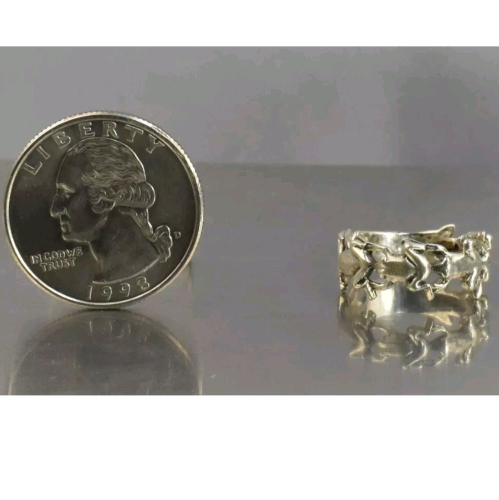 Sterling silver size 5.5 Frog ring - Picture 5 of 5